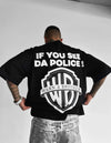 Warn A Brother Oversized Black T-shirt