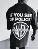 Warn A Brother Oversized Black T-shirt