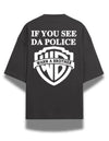 Warn A Brother Oversized Black T-shirt