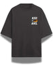 Kiss My Airs French Terry Oversized Black T-shirt