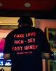 Fake Love Fast Money Oversized Black T-shirt
