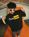 True Love Oversized Black T-shirt