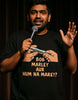 Bob Marley? Aur hum na marey Oversized Black T-shirt